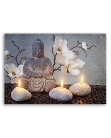 Leinwandbild - Buddha Orchidee Blumen | Feeby