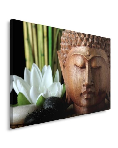 Painting abstract on canvas - Buddha lotus flower | FEEBY