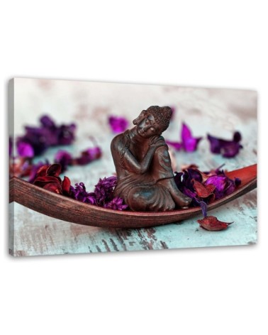 Abstract prints on canvas - Buddha and flower petals | FEEBY