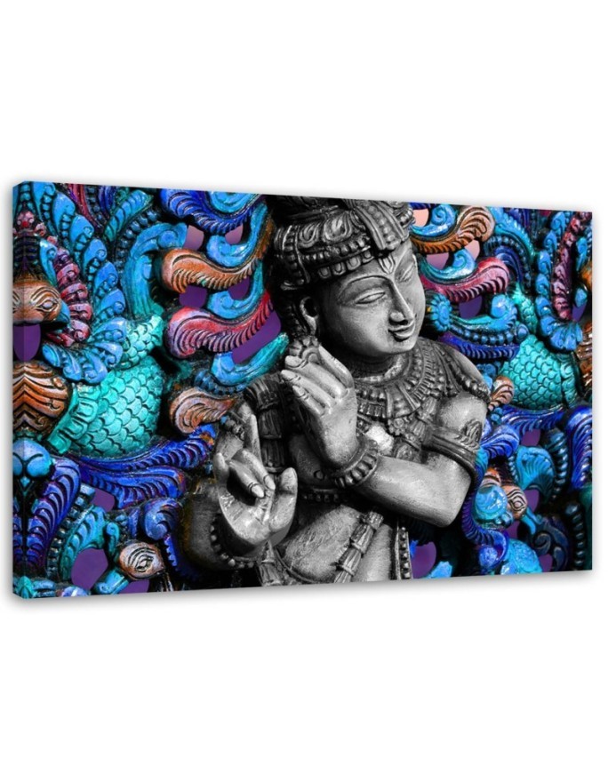 Bild auf Leinwand - Buddha auf Mosaik-Hintergrund | Feeby