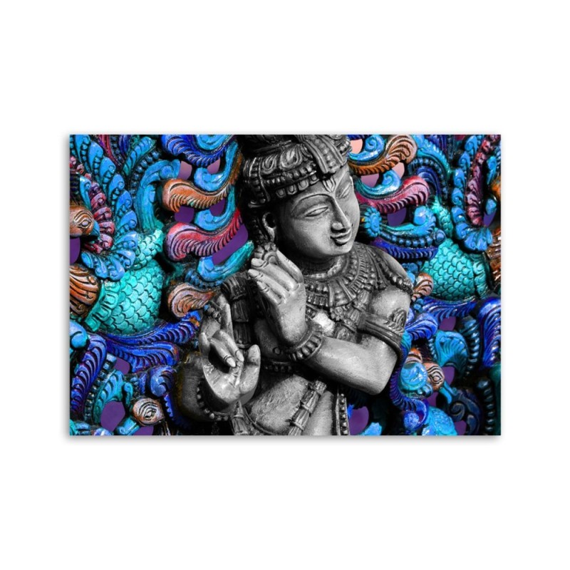Bild auf Leinwand - Buddha auf Mosaik-Hintergrund | Feeby