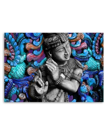Bild auf Leinwand - Buddha auf Mosaik-Hintergrund | Feeby