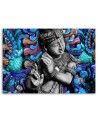 Obrazy zen buddyzm - Budda na mozaikowym tle | FEEBY