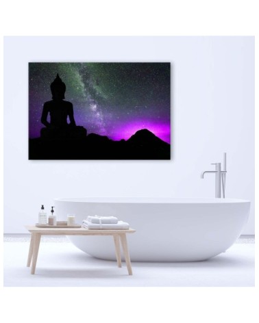 Leinwandbild modern - Buddha und das Polarlicht | Feeby