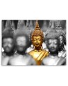 Golden Buddha in the crowd - Abstract painting on canvas | FEEBY