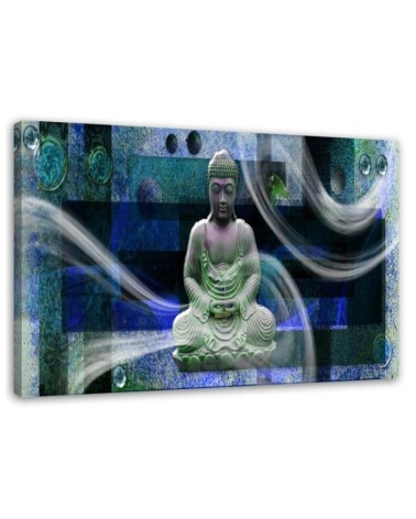 Buddha statue - Abstract painting on canvas | FEEBY