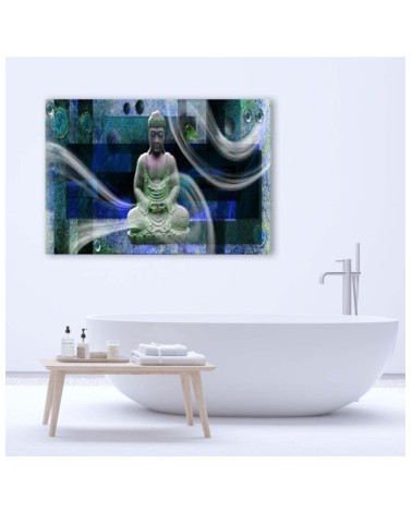 Wandbild für Wohnzimmer - Buddha-Statue | Feeby