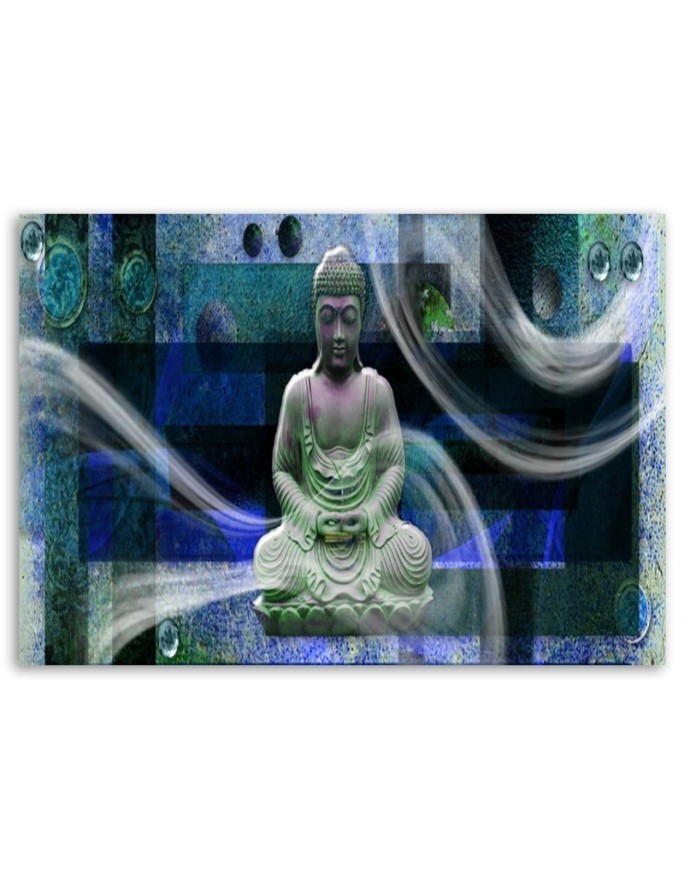 Buddha statue - Abstract painting on canvas | FEEBY