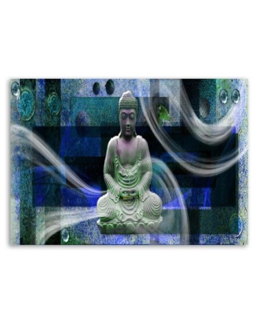 Wandbild für Wohnzimmer - Buddha-Statue | Feeby