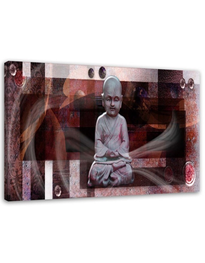 Modernes Wandbild - Buddha mit geometrischen Figuren | Feeby