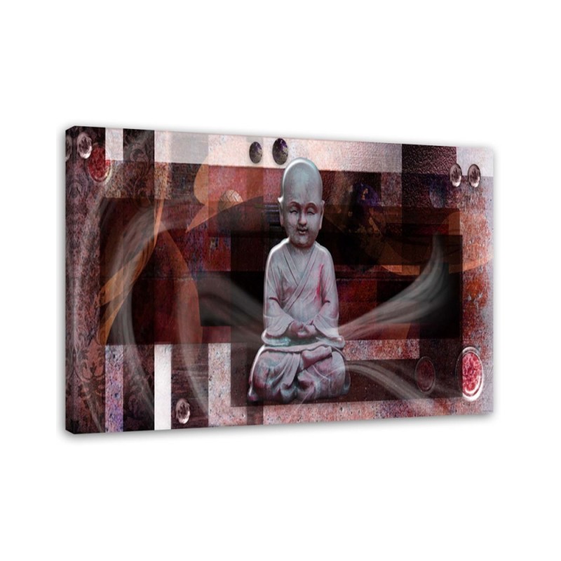 Modernes Wandbild - Buddha mit geometrischen Figuren | Feeby
