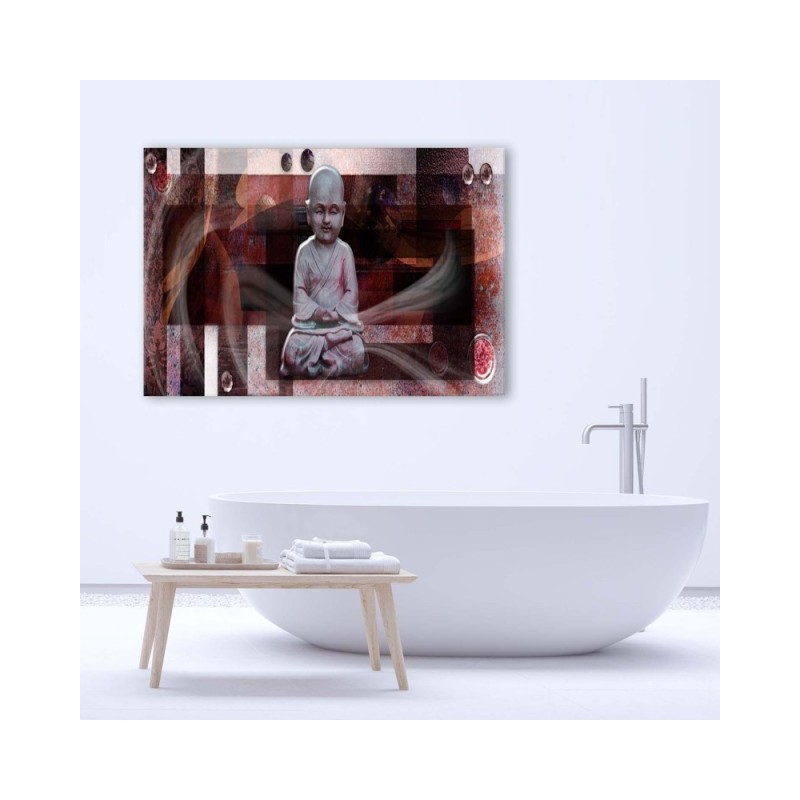 Modernes Wandbild - Buddha mit geometrischen Figuren | Feeby