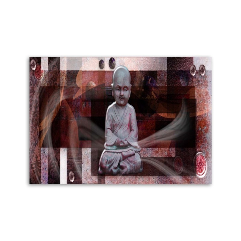 Modernes Wandbild - Buddha mit geometrischen Figuren | Feeby