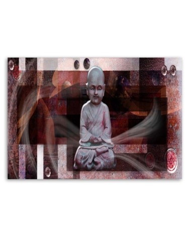 Modernes Wandbild - Buddha mit geometrischen Figuren | Feeby