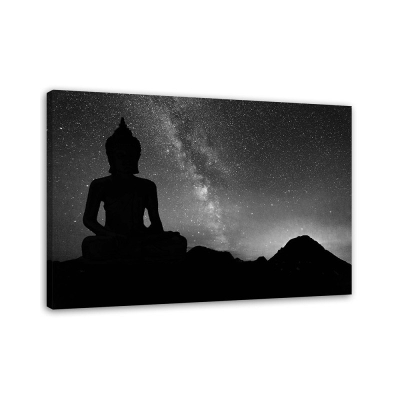 Bild auf Leinwand - Buddha und Sternenhimmel | Feeby