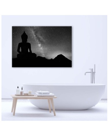 Bild auf Leinwand - Buddha und Sternenhimmel | Feeby