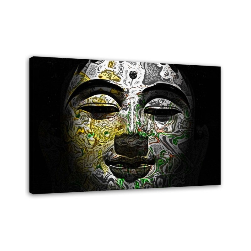 Bild auf Leinwand - Buddhas Gesicht in Mustern | Feeby