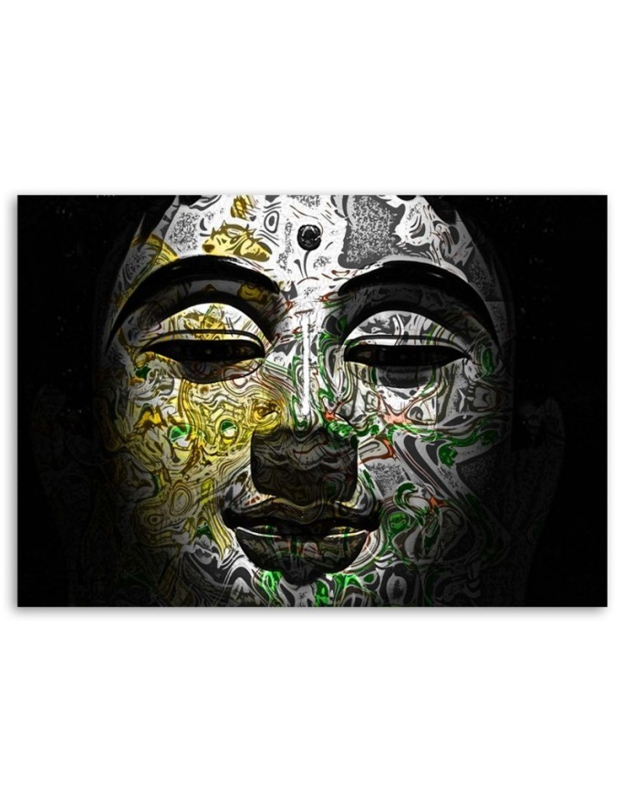 Obrazy z motywem zen - Twarz Buddy we wzory | FEEBY