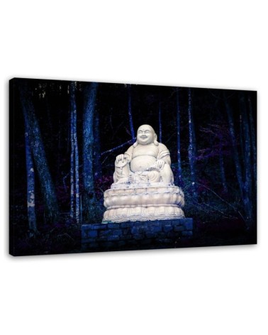 Leinwandbild - Buddha im Wald | Feeby