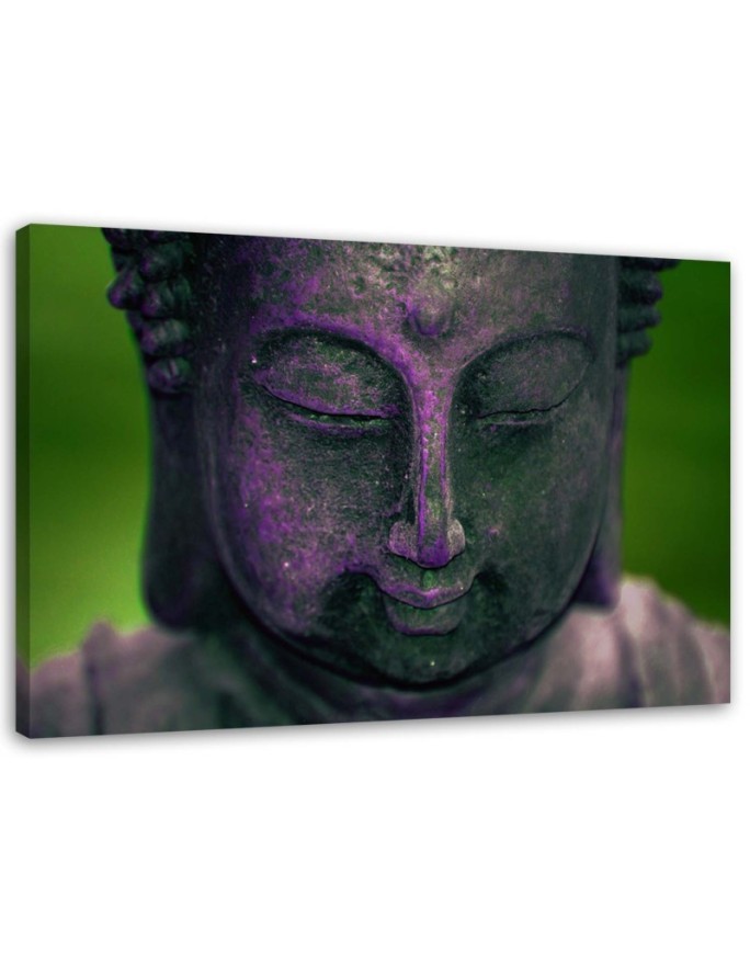 Leinwandbild - Buddhas lila Kopf | Feeby