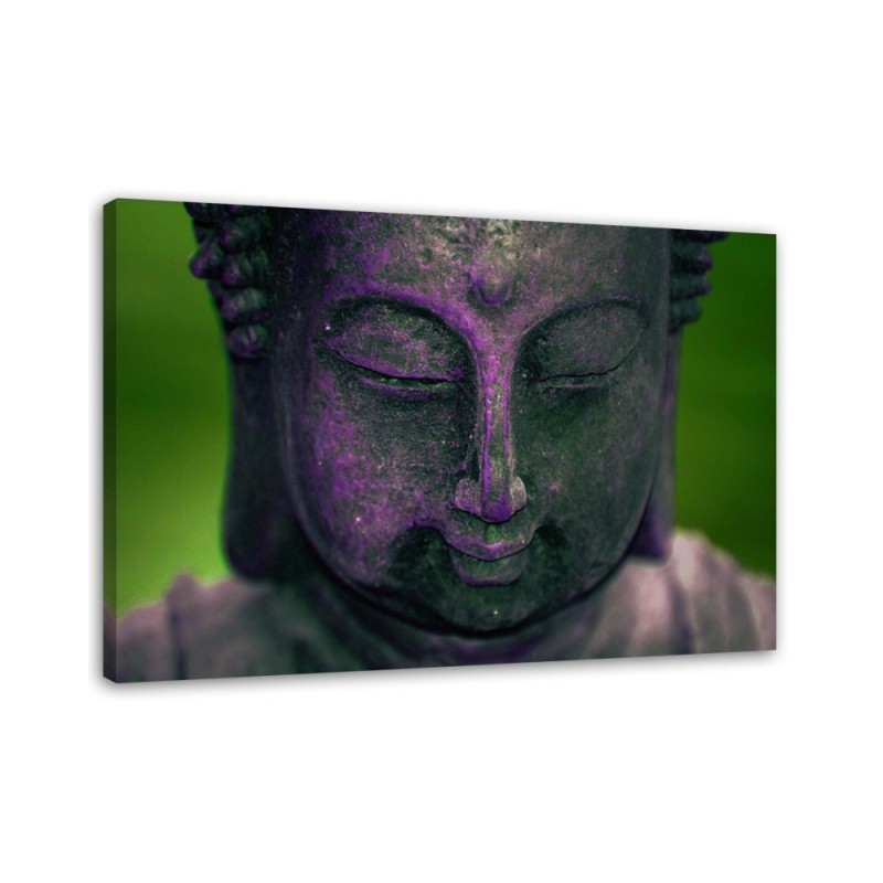Canvas prints with zen motif - Violet head of the Zen Buddha | FEEBY