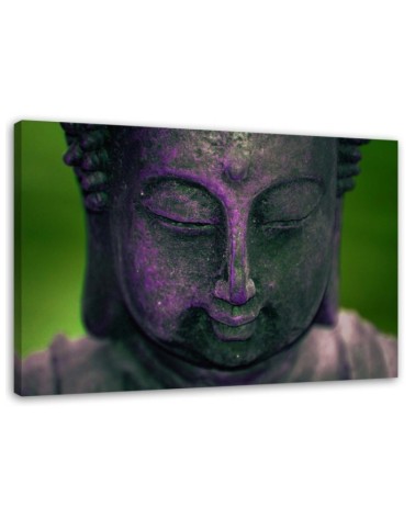 Canvas prints with zen motif - Violet head of the Zen Buddha | FEEBY