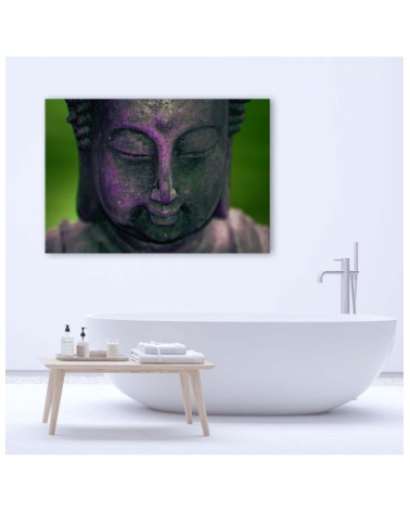 Leinwandbild - Buddhas lila Kopf | Feeby