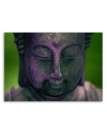 Leinwandbild - Buddhas lila Kopf | Feeby