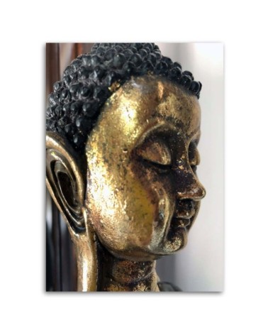 Leinwanddruck - Profil eines goldenen Buddhas | Feeby