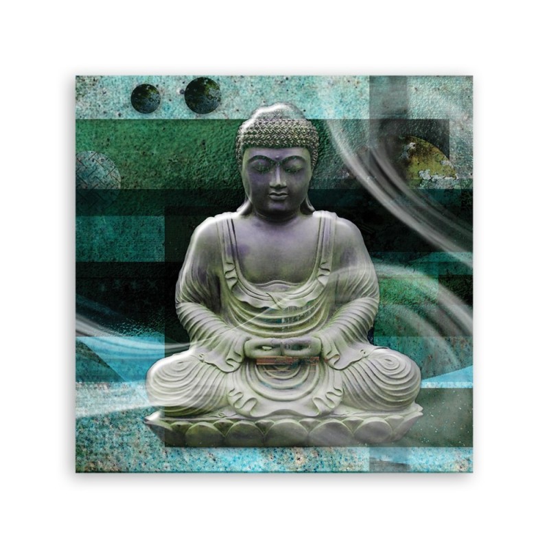 Dekoratives Leinwandbild - Religiös - Grün | Feeby