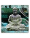 Nowoczesne obrazy na ścianę - Siedzący budda Zielony | FEEBY