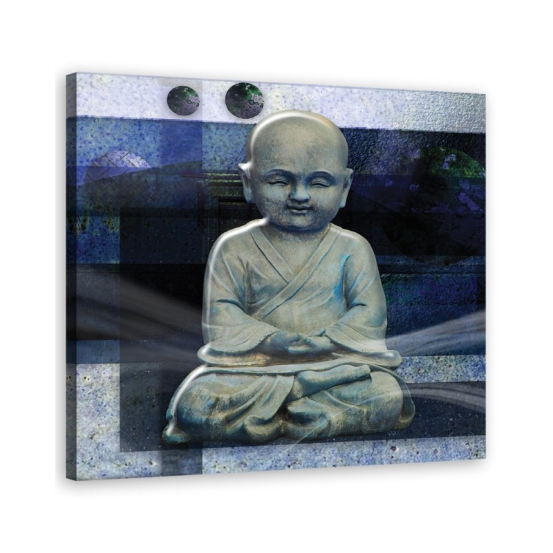 Nowoczesne obrazy na ścianę - Medytacja Budda Niebieski | FEEBY