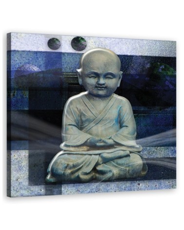Modern wall paintings - Meditation Buddha Blue | FEEBY