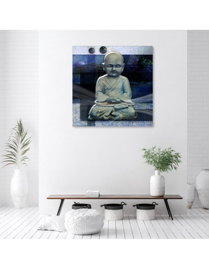 Nowoczesne obrazy na ścianę - Medytacja Budda Niebieski | FEEBY