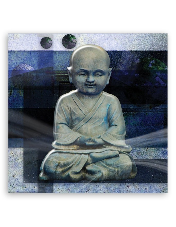 Nowoczesne obrazy na ścianę - Medytacja Budda Niebieski | FEEBY