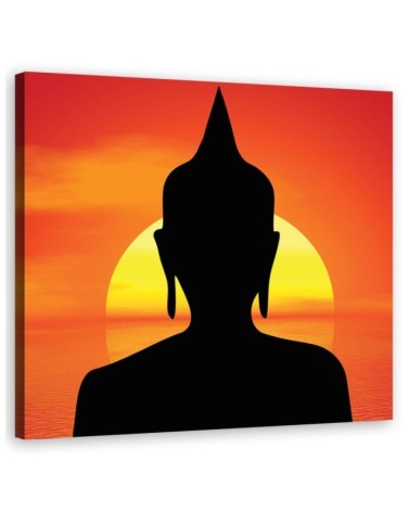 Buddha sunset - Modern paintings for living room | FEEBY