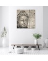 Buddha head grey - Modern Canvas paintings for the living room | FEEBY