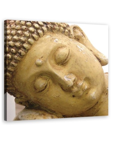 Buddha head Beige - Abstract Canvas painting on canvas | FEEBY