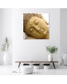 Buddha head Beige - Abstract Canvas painting on canvas | FEEBY