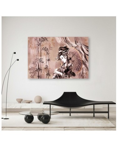 Leinwandbild - Geisha und Bambus | Feeby
