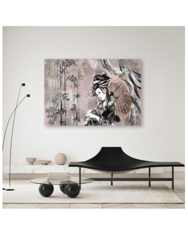 Bild auf Leinwand - Geisha und Bambus | Feeby