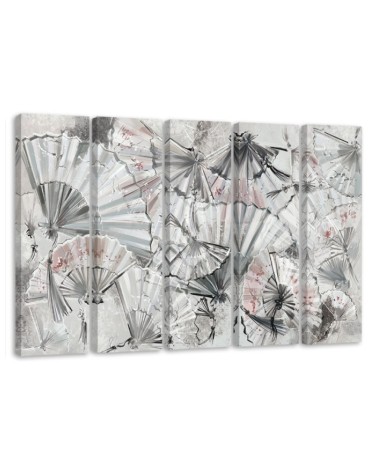 Bedroom canvas painting - Japanese fans | FEEBY
