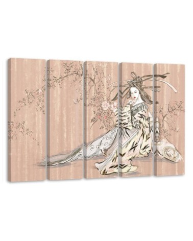 Bild auf Leinwand - Traditioneller japanischer Geisha | Feeby
