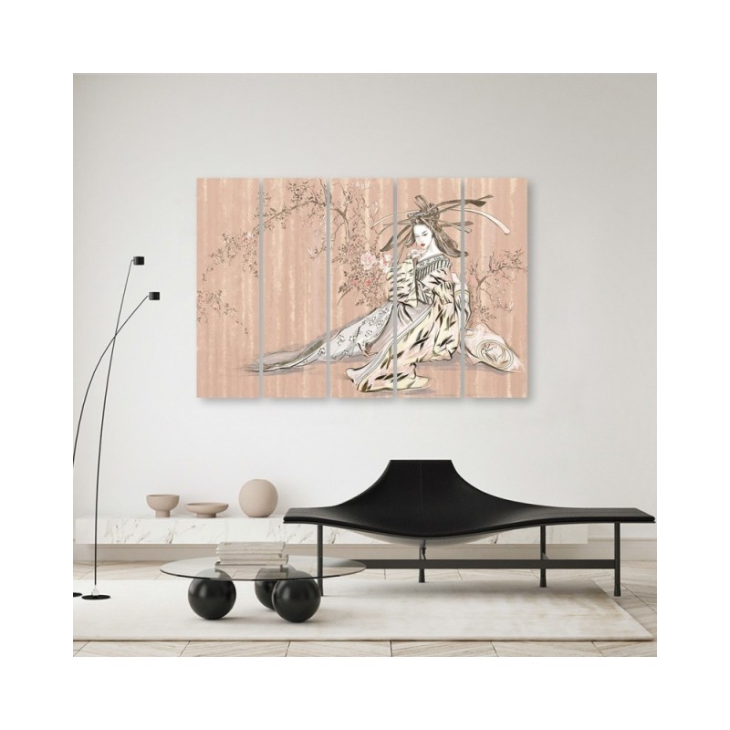 Bild auf Leinwand - Traditioneller japanischer Geisha | Feeby