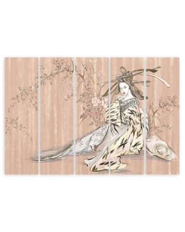 Bild auf Leinwand - Traditioneller japanischer Geisha | Feeby