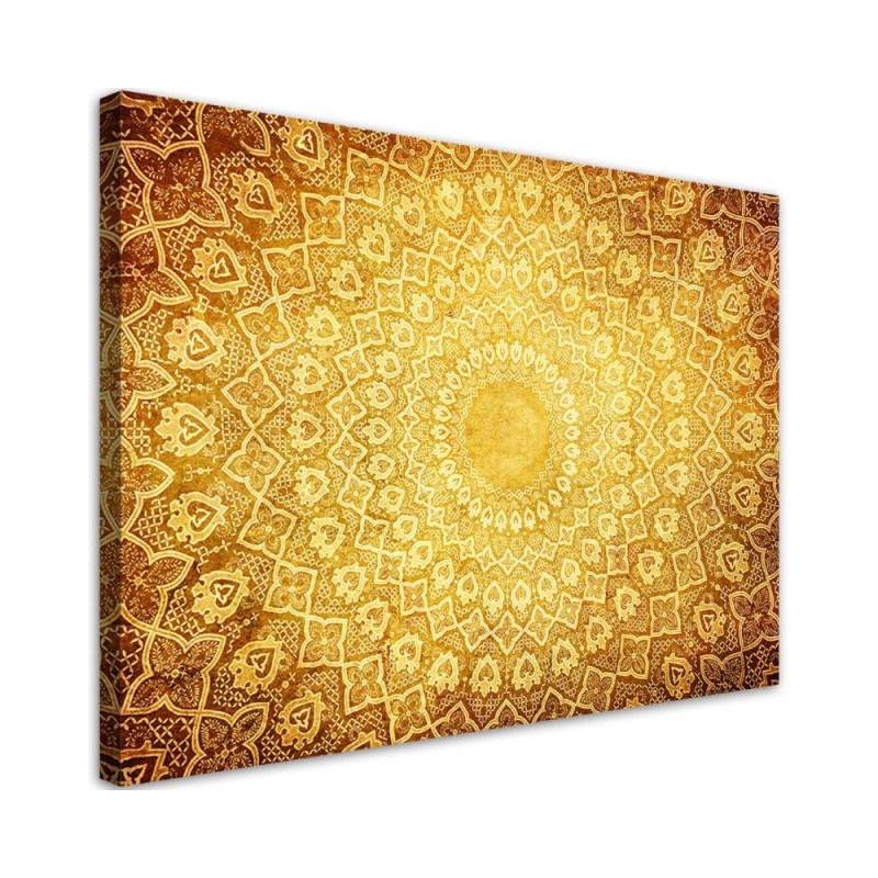 Modernes Wandbild - Gold Mandala Abstraktion | Feeby