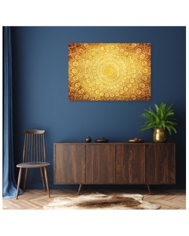 Modernes Wandbild - Gold Mandala Abstraktion | Feeby