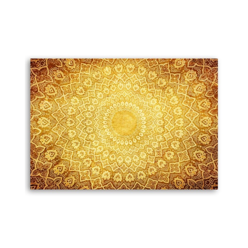 Modernes Wandbild - Gold Mandala Abstraktion | Feeby