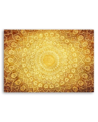 Modernes Wandbild - Gold Mandala Abstraktion | Feeby