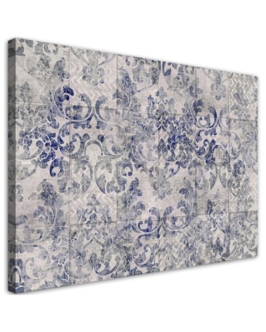 Wall art paintings - Blue ornament on tiles | FEEBY